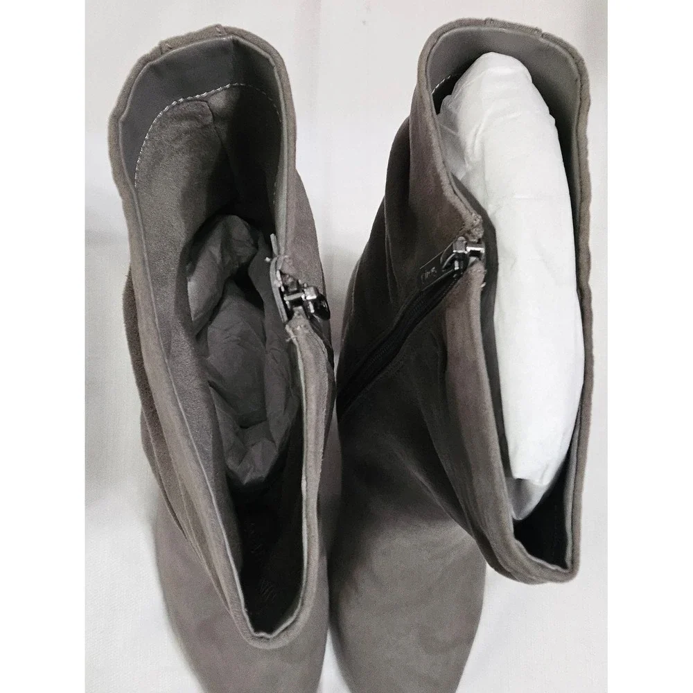 CIRCUS Willow by SAM EDELMAN Grey Suede Dress‎ Boot Side Zip 3